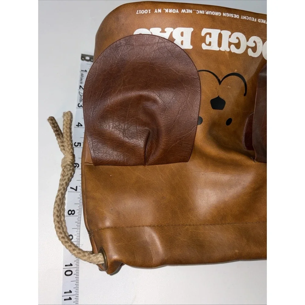Vtg Doggie Bag 1978 Fred Feucht Design Group Inc. #6413 Doggy faux Leather